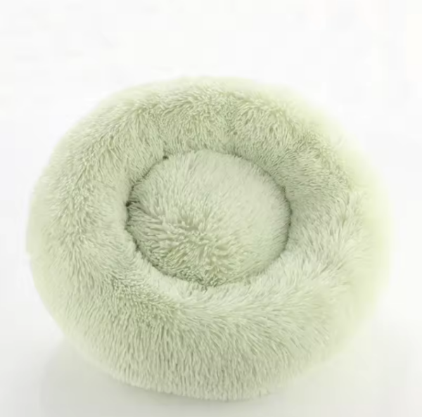 Lit Rond en tissu fourrure pour chat