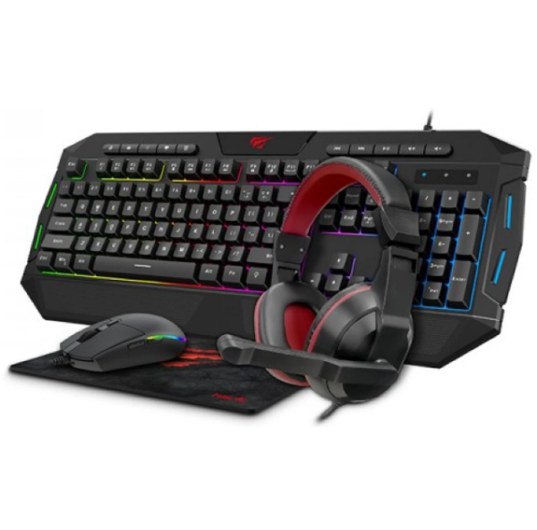 HAVIT PACK GAMING CLAVIER, SOURIS, CASQUE, TAPIS KB902CM